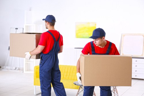 House removal team preparing a move in Southkensington