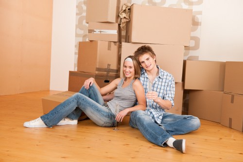 Furniture collection service in a South Kensington street