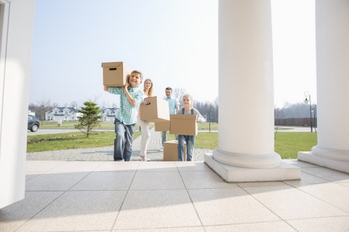 Moving team preparing a South Kensington home relocation