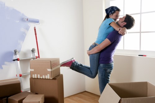 Careful transport of household items during a South Kensington relocation