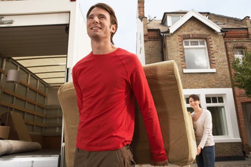 Professional man and van transport service in South Kensington
