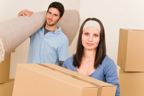 Careful furniture loading for a South Kensington move