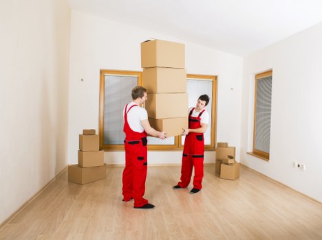 Supervisor checking a safe route during a property move